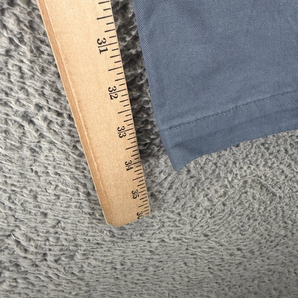 Gap Pant Mens 30x34 Blue Cotton Chino Relaxed Straight Career Business Stretch